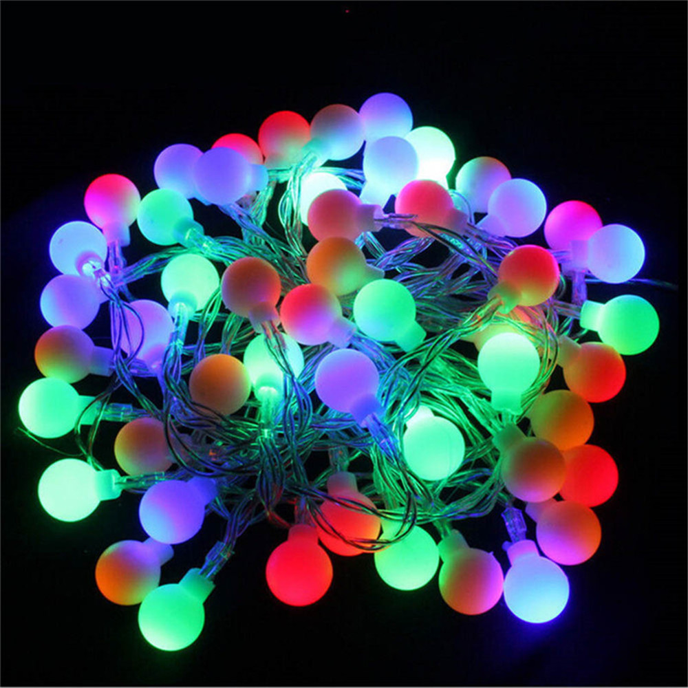 Christmas Lights Outdoor - 1M 10LED Ball Girlande String Lichter