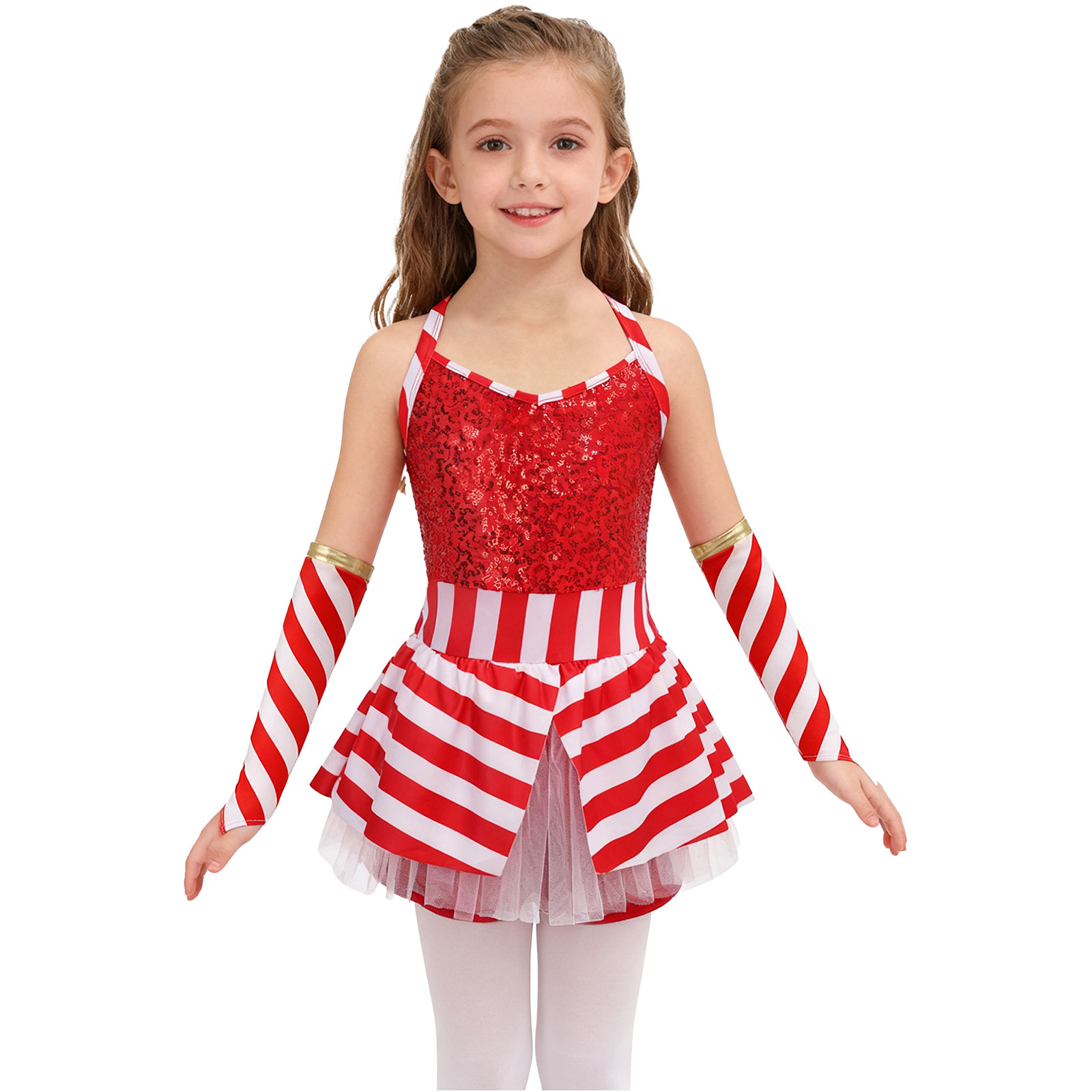 Elf Costume Christmas - Mädchen Weihnachten Santa Elf Kostüm ärmellose