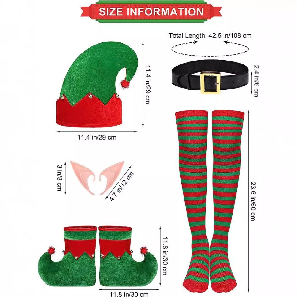 6er-Pack Weihnachtselfen-Kostü – Elf Costume Christmas Bewertung und Preis