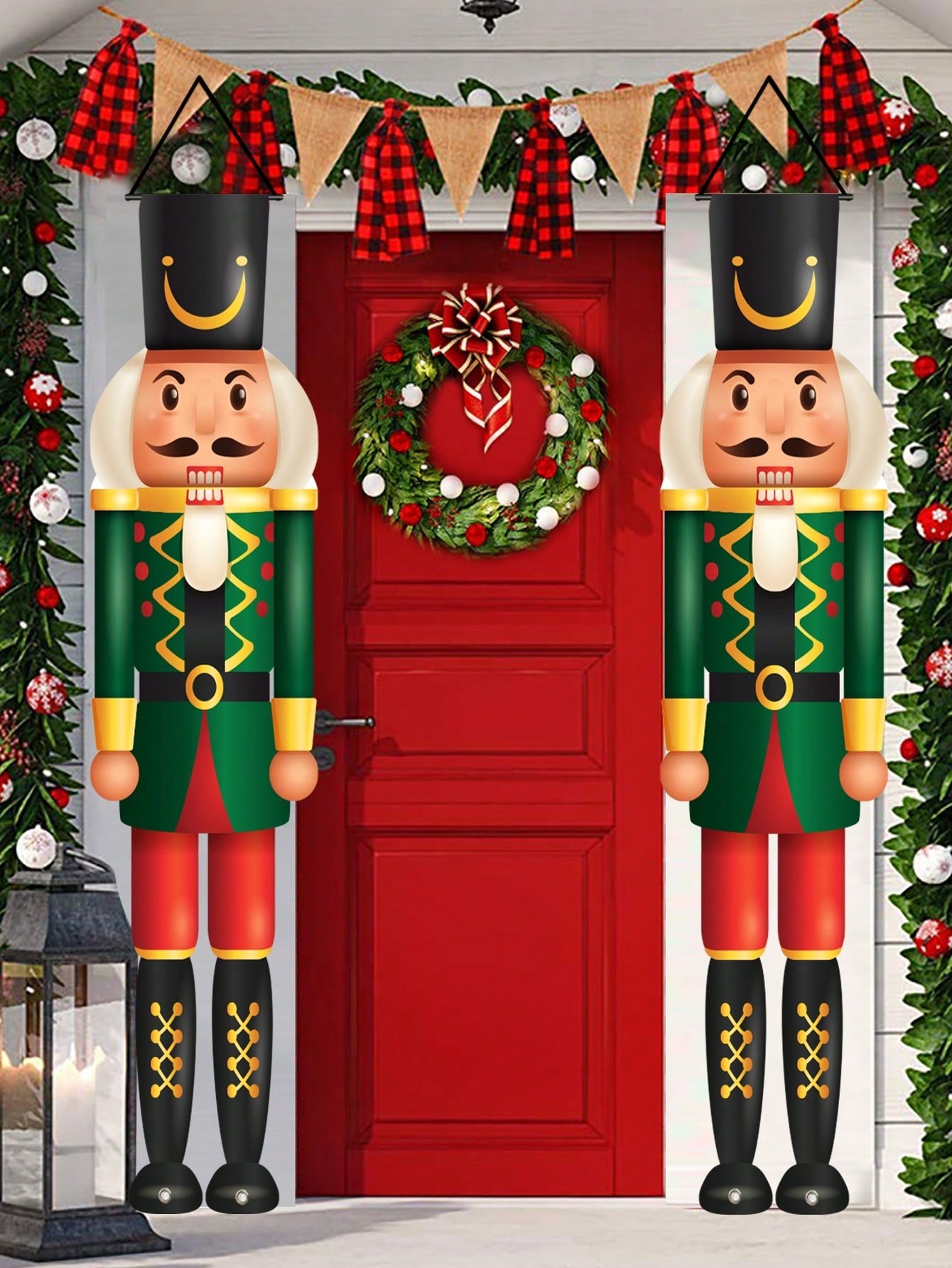 Weihnachts-Veranda-Banner mit  – Nutcracker Figurine Bewertung und Preis