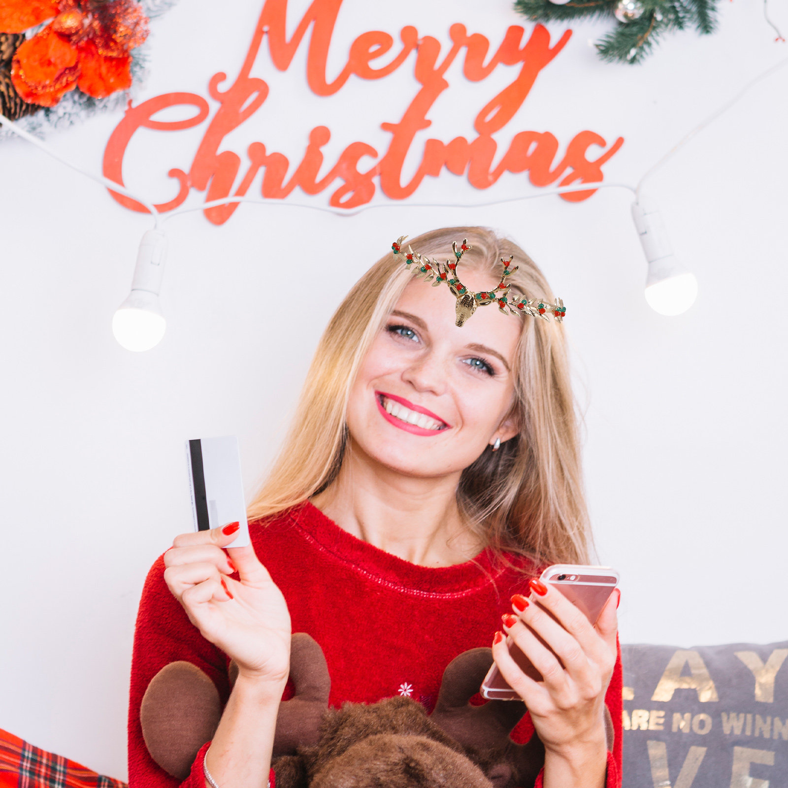 Weihnachts-Rentier-Stirnband E – Reindeer Antlers Headband Bewertung und Preis